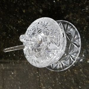 Vintage Cut Crystal Covered Sauce Bowl Set